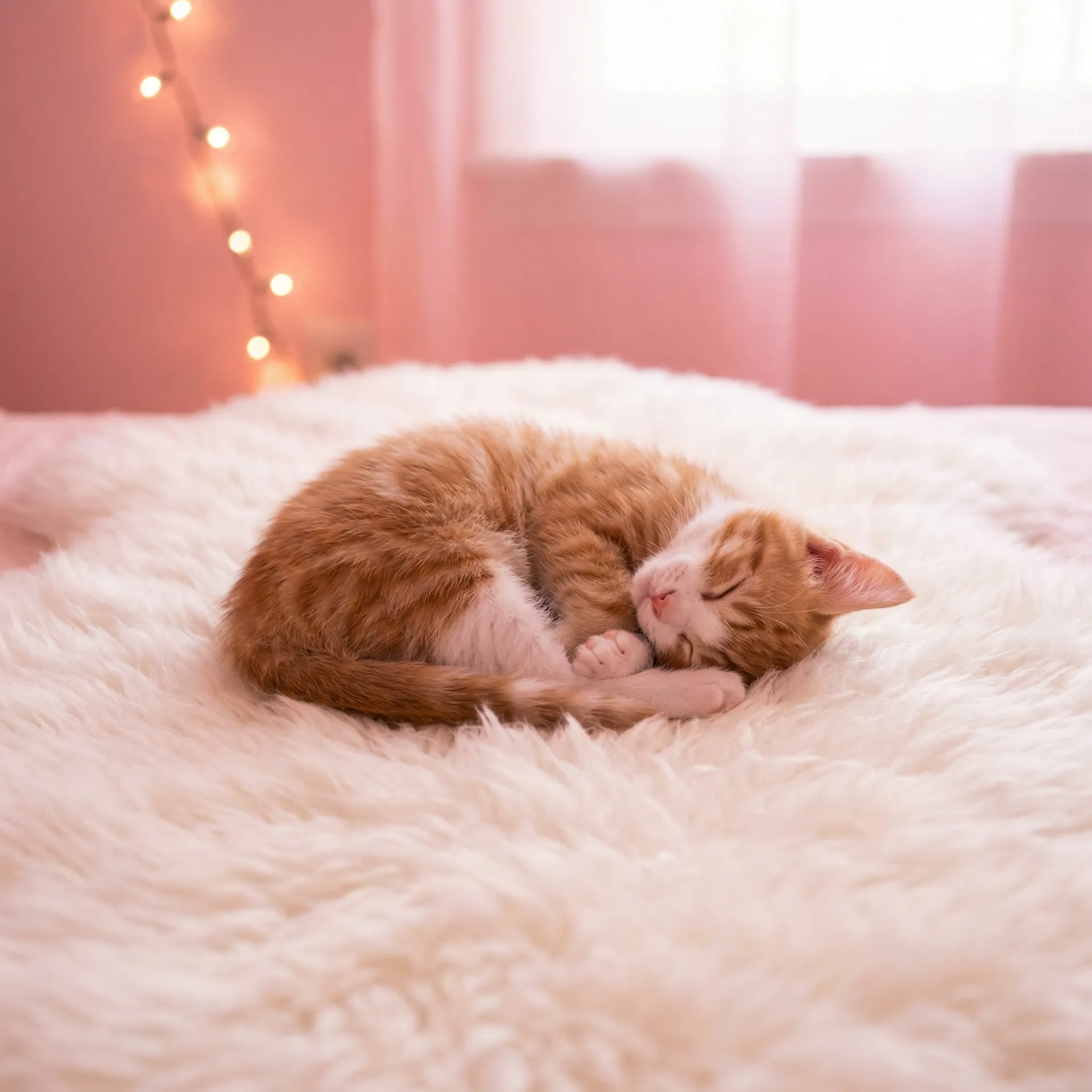 小猫蜷成一团入睡 - 夹得好湿真拔不出来了动态图